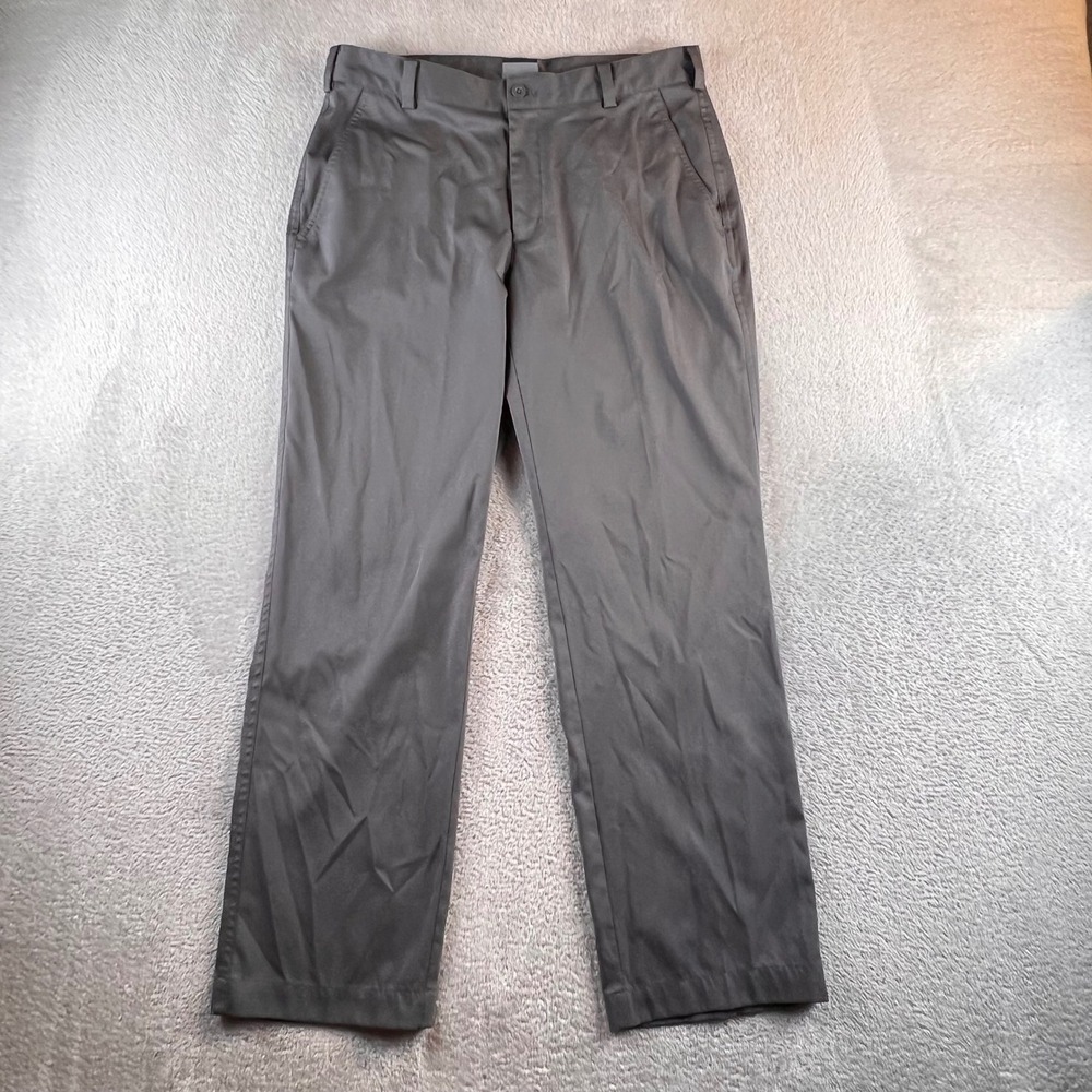 Nike Golf Dri-FIT Mens Gray Flat Front Performance Trousers 32x30